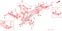BRACCIO INFERIORE POST. per Honda CIVIC LX 4 Porte 5 velocità manuale 1989