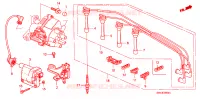 CORDA TENSIONE ALTA/ CANDELA per Honda ACCORD DX 4 Porte 5 velocità manuale 1992