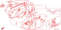 FODERAMENTO PORTIERA ANT. per Honda ACCORD DX 4 Porte 5 velocità manuale 1992