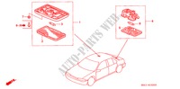 LUCE INTERIORE per Honda ACCORD LX 4 Porte 5 velocità manuale 1993