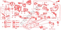 INTERRUTTORE COMBINAZIONE(2) per Honda ACCORD DX 4 Porte 5 velocità manuale 1997