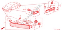 LUCE COMBINAZIONE per Honda ACCORD DX 4 Porte 4 velocità automatico 1997