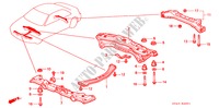 TRAVE POSTERIORE/TRAVE CROCIANTE(V6) per Honda ACCORD V6 LX 4 Porte 4 velocità automatico 1995