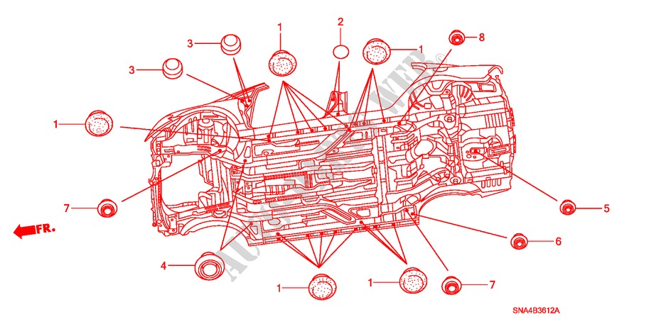 ANELLO DI TENUTA(INFERIORE) per Honda CIVIC DX 4 Porte 5 velocità automatico 2006