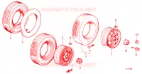 PNEUMATICO/DISCO RUOTA per Honda QUINTET EX 5 Porte 5 velocità manuale 1983