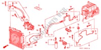 ARIA CONDIZIONATA (TUBI/CONDOTTI)(RH) per Honda CIVIC COUPE 1.6ILS 2 Porte 4 velocità automatico 2000