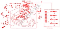 BARDATURA FILO MOTORE(LH) per Honda CIVIC COUPE 1.6ISR VTEC 2 Porte 5 velocità manuale 1996