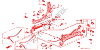 COMP. SEDILE ANT. (D.)(LH) per Honda CIVIC COUPE 1.6ISR VTEC 2 Porte 5 velocità manuale 1998