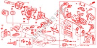 INTERRUTTORE COMBINAZIONE(LH) per Honda CIVIC COUPE 1.6ILS 2 Porte 4 velocità automatico 2000