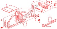 PANNELLI ESTERNI per Honda CIVIC COUPE 1.6ILS 2 Porte 5 velocità manuale 1997