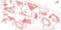 SPECCHIETTO(COMANDO REMOTO) (2) per Honda CIVIC COUPE 1.6 ILS 2 Porte 5 velocità manuale 2000