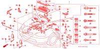 BARDATURA FILO MOTORE per Honda CIVIC 1.5 I 3 Porte 4 velocità automatico 1999