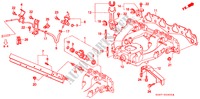 MOLTEPLICE ASPIRAZIONE(SOHC) per Honda CIVIC 1.4IS 3 Porte 5 velocità manuale 1997