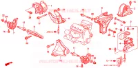 MONTATORI MOTORE(AT) per Honda CIVIC 1.5 I 3 Porte 4 velocità automatico 1999