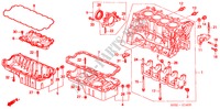 BLOCCO CILINDRO/SCODELLO OLIO (SOHC/SOHC VTEC) per Honda CIVIC 1.4IS 3 Porte 5 velocità manuale 2000