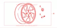 CERCHIO IN LEGA*6JJ per Honda CIVIC 1.4 I 3 Porte 4 velocità automatico 2000