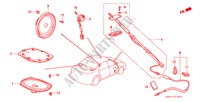ANTENNA RADIO/ALTOPARLANTE per Honda CIVIC 1.5ILS 4 Porte 5 velocità manuale 2000