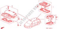 LUCE INTERIORE per Honda ODYSSEY EXI 5 Porte 5 velocità automatico 2002