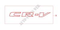 GOLD EMBLEM per Honda CR-V RVSI 5 Porte 5 velocità manuale 2000