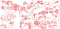 INTERRUTTORE COMBINAZIONE(RH) per Honda CR-V RVSI 5 Porte 5 velocità manuale 2000