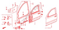PANNELLI PORTIERE ANT. per Honda CR-V RVI 5 Porte 4 velocità automatico 1997