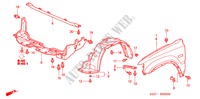 PARAFANGHI ANTERIORI per Honda CR-V RVI 5 Porte 4 velocità automatico 2000