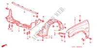 PARAFANGHI ANTERIORI per Honda CR-V RVI 5 Porte 5 velocità manuale 2001