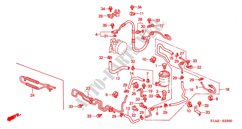 LINEE P.S.(LH) per Honda ACCORD 1.6ILS 4 Porte 5 velocità manuale 2001