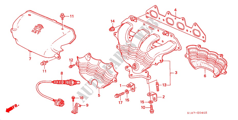 MOLTEPLICE SCARICO(2.0L) per Honda ACCORD 2.0IES 4 Porte 5 velocità manuale 2000