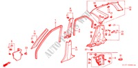 ABBELLIMENTO PILASTRO(RH) per Honda CIVIC AERODECK 1.4I 5 Porte 5 velocità manuale 1998