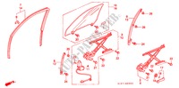 SPORTELLI PORTIERE ANT. per Honda CIVIC AERODECK 1.4IS 5 Porte 5 velocità manuale 1998