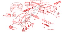 EMBLEME per Honda HR-V 4WD 3 Porte 5 velocità manuale 2000