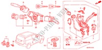 INTERRUTTORE COMBINAZIONE(RH) per Honda HR-V 4WD 3 Porte 5 velocità manuale 2001