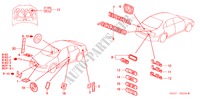 EMBLEME/ETICHETTE CAUZIONE per Honda ACCORD 1.8ILS 5 Porte 5 velocità manuale 2000