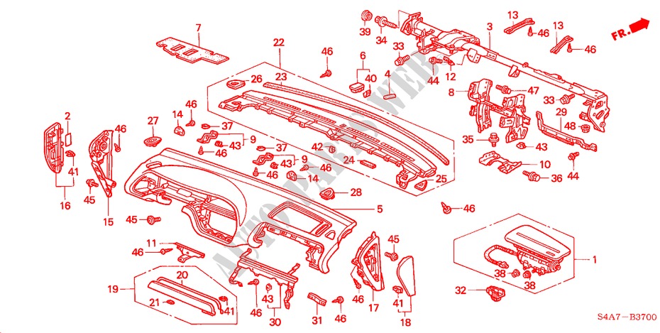 PANNELLO STRUMENTI(LH) per Honda ACCORD 1.8ILS 5 Porte 5 velocità manuale 2000