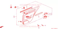 FODERAMENTO PORTIERA per Honda ACCORD 2.0 IES 5 Porte 5 velocità manuale 2002