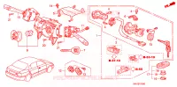 INTERRUTTORE COMBINAZIONE per Honda ACCORD 2.0 IES 5 Porte 5 velocità manuale 2002