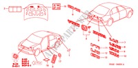 EMBLEME/ETICHETTE CAUZIONE per Honda CIVIC 1.6 ES 4 Porte 5 velocità manuale 2005