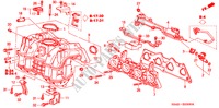 MOLTEPLICE ASPIRAZIONE per Honda CIVIC 1.6 LS 4 Porte 5 velocità manuale 2004