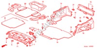 VASOIO POSTERIORE/ABBELLIMENTO BAULE per Honda CIVIC 1.6 ES 4 Porte 5 velocità manuale 2005