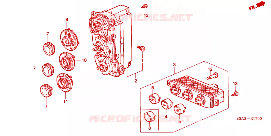 CONTROLLO RISCALDATORE(LH) Honda  CIVIC 2004 1.6 LS 4 velocità automatico 