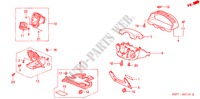 ABBELLIMENTO STRUMENTI(LH)(LATO GUIDATORE) per Honda CIVIC COUPE LS 2 Porte 5 velocità manuale 2001