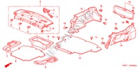 VASOIO POSTERIORE/ABBELLIMENTO LATO BAULE per Honda CIVIC COUPE LS 2 Porte 5 velocità manuale 2002