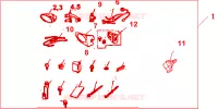 FOG LIGHT KIT per Honda CIVIC 1.4 LS 3 Porte 5 velocità manuale 2004