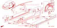 MODANATURA/ABBELLIMENTO DAVANZALE LATO per Honda CIVIC 1.4 LS 3 Porte 5 velocità manuale 2004