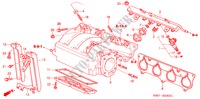 MOLTEPLICE ASPIRAZIONE(TYPE R) per Honda CIVIC TYPE R 3 Porte 6 velocità manuale 2004