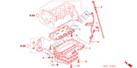 SCODELLO OLIO/CALIBRO LIVELLO (DIESEL) per Honda CIVIC 1.7LS 3 Porte 5 velocità manuale 2004