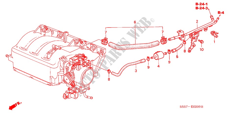 CONDOTTO INSTALLAZIONE/TUBI(TYPE R) per Honda CIVIC TYPE R 3 Porte 6 velocità manuale 2002