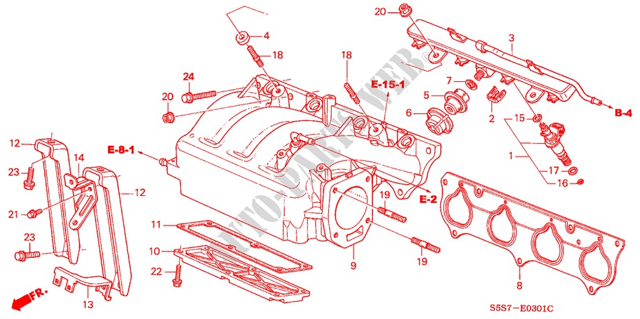 MOLTEPLICE ASPIRAZIONE(TYPE R) per Honda CIVIC TYPE R 3 Porte 6 velocità manuale 2002
