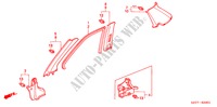 ABBELLIMENTO PILASTRO(RH) per Honda CIVIC 1.6 SE 3 Porte 5 velocità manuale 2005